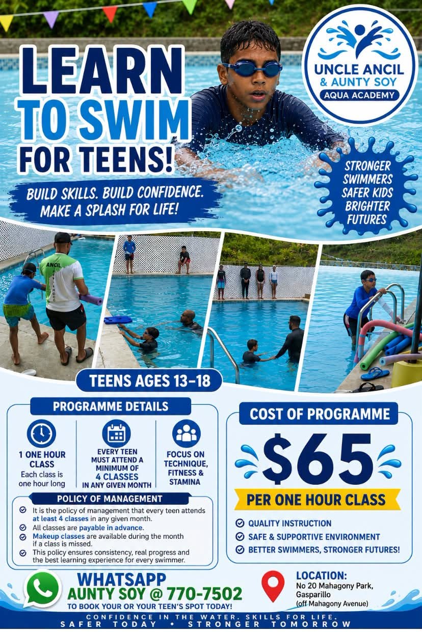 Teen learn to swim programme